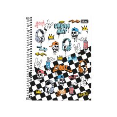 Caderno Tilibra Universitário Espiral Capa Dura Spice Masc 20 Mat 320 Fls 2 Und. S/Adesivos 