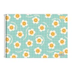 Caderno Tilibra Desenho Espiral Capa Dura D+Fem 96 Fls 4 Und. S/Adesivos 