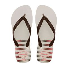 Sandália Havaianas Top Basic Branco/Branco/Azul 37/38 Listras 1 Par