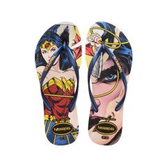 Sandália Havaianas Slim Mulher Maravilha Vermelho/Marinho 37/38 Mulher Maravilha Coleção 1 Par