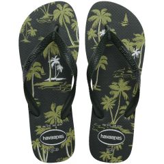 Sandália Havaianas Aloha Verde Olive/Verde Olive/Branco 45/46 Coleção 1 Par