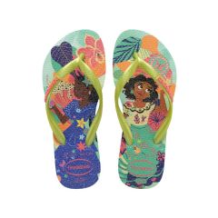 Sandália Havaianas Kids Slim Princess Verde Matcha 33/34 Encanto Coleção 1 Par