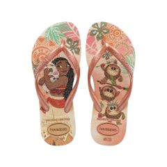 Sandália Havaianas Kids Slim Princess Rosa Clay 35/36 Moana Coleção 1 Par