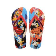Sandália Havaianas Disney Stylish Bege Palha/Vermelho Rubi 41/42 Turma Do Mickey Coleção 1 Par