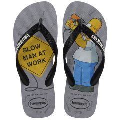 Sandália Havaianas Simpsons Cinza/Preto 43/44 Coleção 1 Par