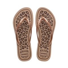 Sandália Havaianas Slim Animals Rose Gold/Rose Gold 41/42 Animal Print Coleção 1 Par
