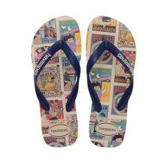 Sandália Havaianas Top Disney Classic Bege Palha/Marinho 33/34 Personagens Disney Coleção 1 Par