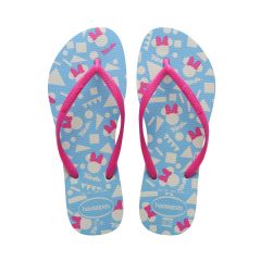 Sandália Havaianas Slim Disney Azul/Rosa 37/38 Coleção 1 Par