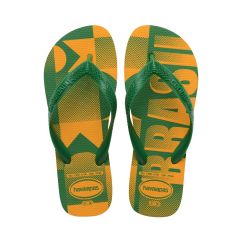 Sandália Havaianas Top Vai Brasil Amarelo/Verde 33/34 Coleção 