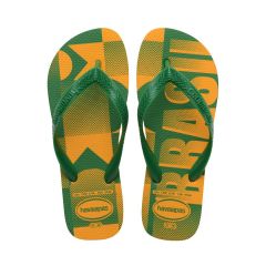 Sandália Havaianas Top Vai Brasil Amarelo/Verde 43/44 Coleção 
