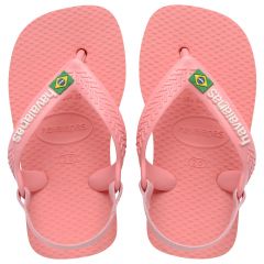 Sandália Havaianas Baby Brasil Logo Coral Rosa 17/18 Coleção 1 Par