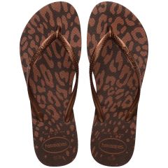 Sandália Havaianas Slim Animals Café/Acobreado Metálico 39/40 Coleção 1 Par
