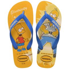 Sandália Havaianas Simpsons Amarelo Caja 37/38 Coleção 1 Par
