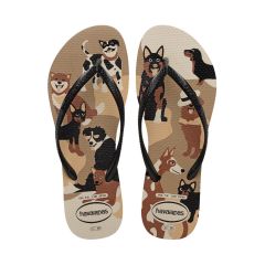Sandália Havaianas Slim Pets Dourado/Preto/Branco 39/40 Coleção 1 Par