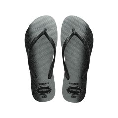 Sandália Havaianas Slim Gloss Preto/Prata/Preto 41/42 Gliter Coleção 