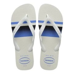 Sandália Havaianas Top Basic Branco/Branco/Azul 41/42 Listras 1 Par