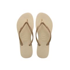 Sandália Havaianas Slim Lisa Areia/Dourado Claro 41/42 Básico 