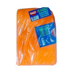 Flanela Valor (38x58cm) Grande Laranja 12 Unidades Para Limpeza 