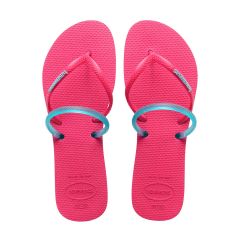 Sandália Havaianas Flat Duo Lisa Pink Eletric 35/36 Coleção 1 Par