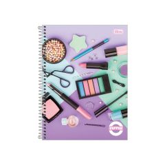 Caderno Tilibra Universitário Espiral Capa Dura Pepper 16 Mat 256 Fls 2 Und. S/Adesivos 