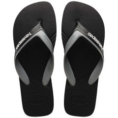 Sandália Havaianas Dual Preto/Cinza Aço 37/38 Coleção 1 Par