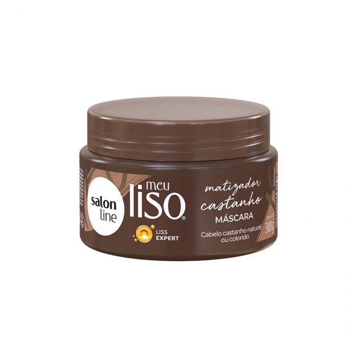 Mascara Salon Line Meu Liso Matizador Castanho 1x300g