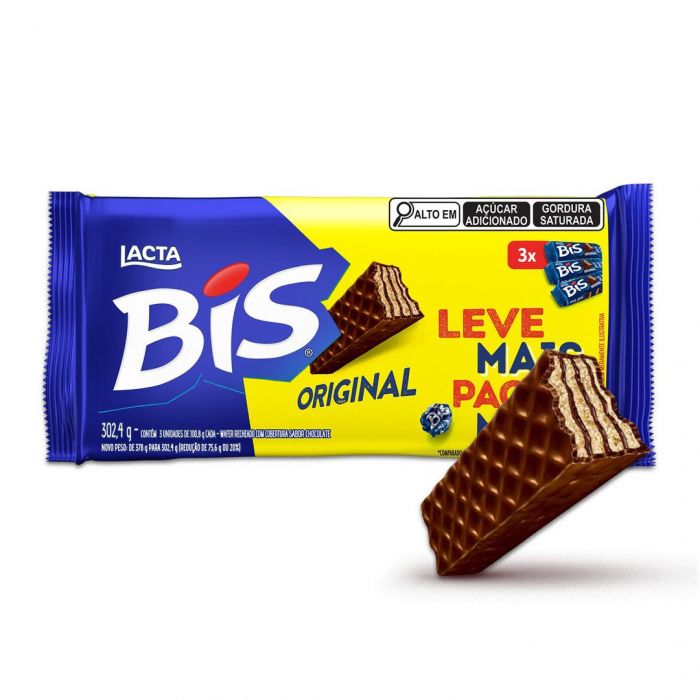 ꕤ︎︎ちょこっとブレス‪ෆ‪.*・゜b. Choc Bis Lacta Ao Leite Pack 1x3x100,8g
