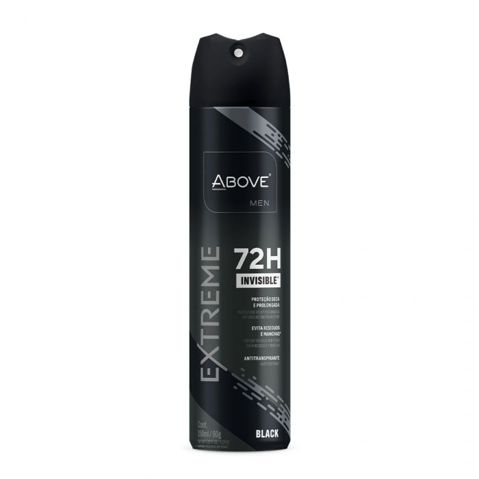 Desodorante Aerosol Above Extreme Black Masc Extreme Black 150ml