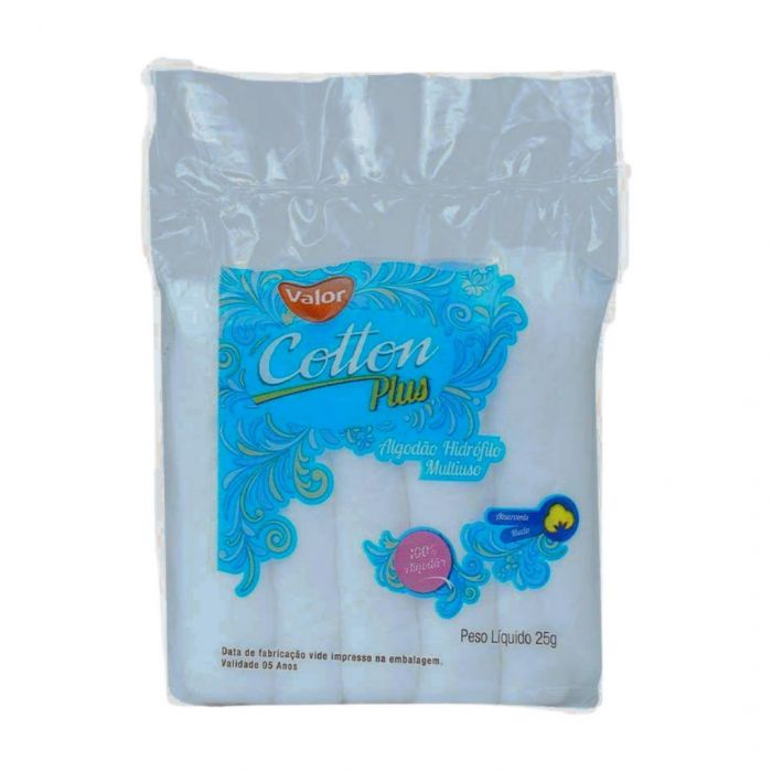 Algodao Valor Cotton Plus Multi-Uso Saco Plastico 1x25g