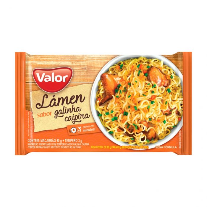 Macarrao Instantaneo Valor Galinha Caipira 1x63g
