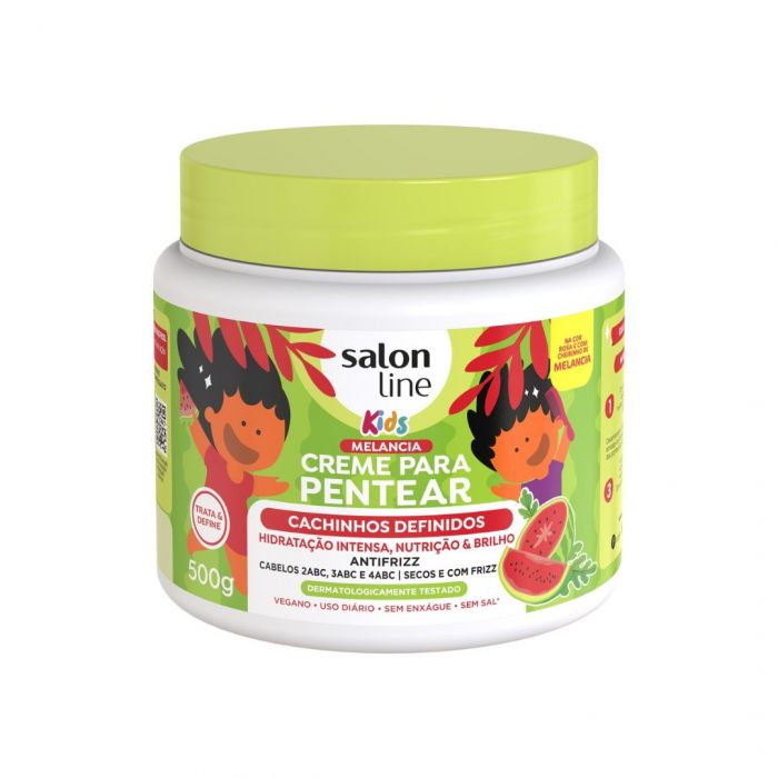 Creme P/ Pentear Salon Line Cachinhos Definidos Melancia 500g Infantil