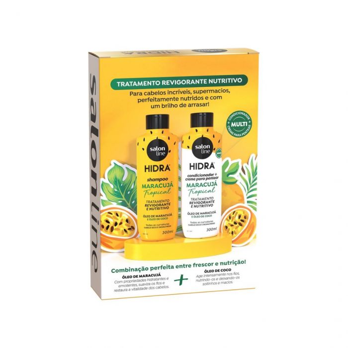 Kit Shamp+Cond Salon Line Hidra Maracujá Tropical 300ml Adulto