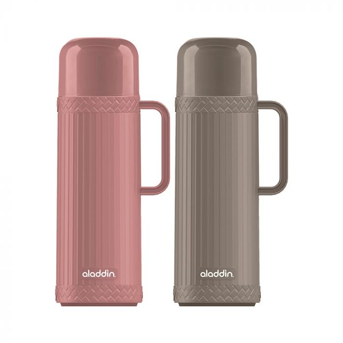 Garrafa Térmica Aladdin Pampa Lisa Rose/Cinza (1l) 1 Unid.