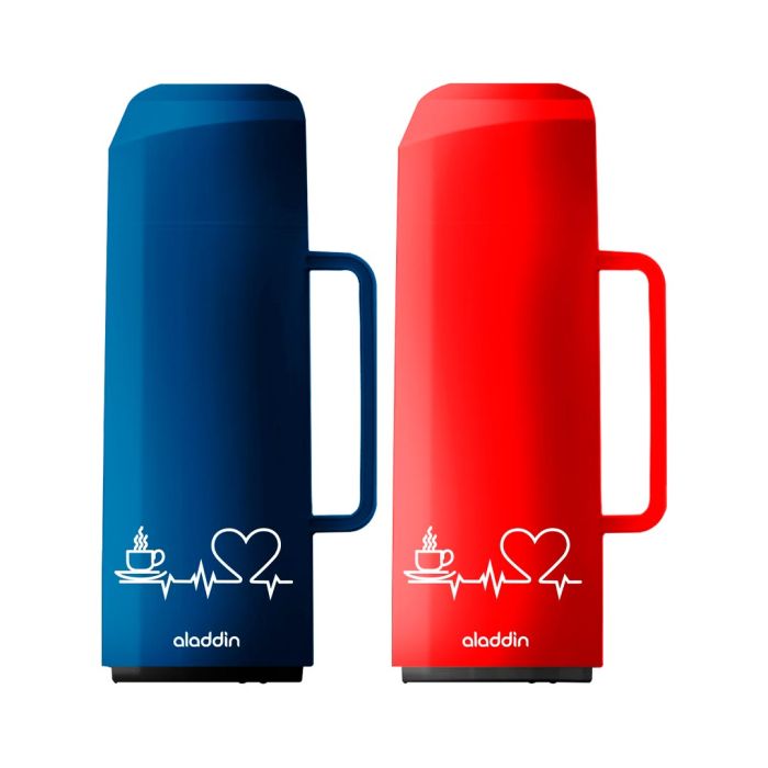 T*e様 Aladdin Marca Garrafa Térmica Aladdin Massima Lisa Cores Sortidas Blue/Vermelho