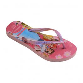 New Design Tongues Havaianas Kids Slim Princess - Beige - Fille - Semelle Caoutchouc - Fabriqué Brésil Tongues Caoutchouc Brésil