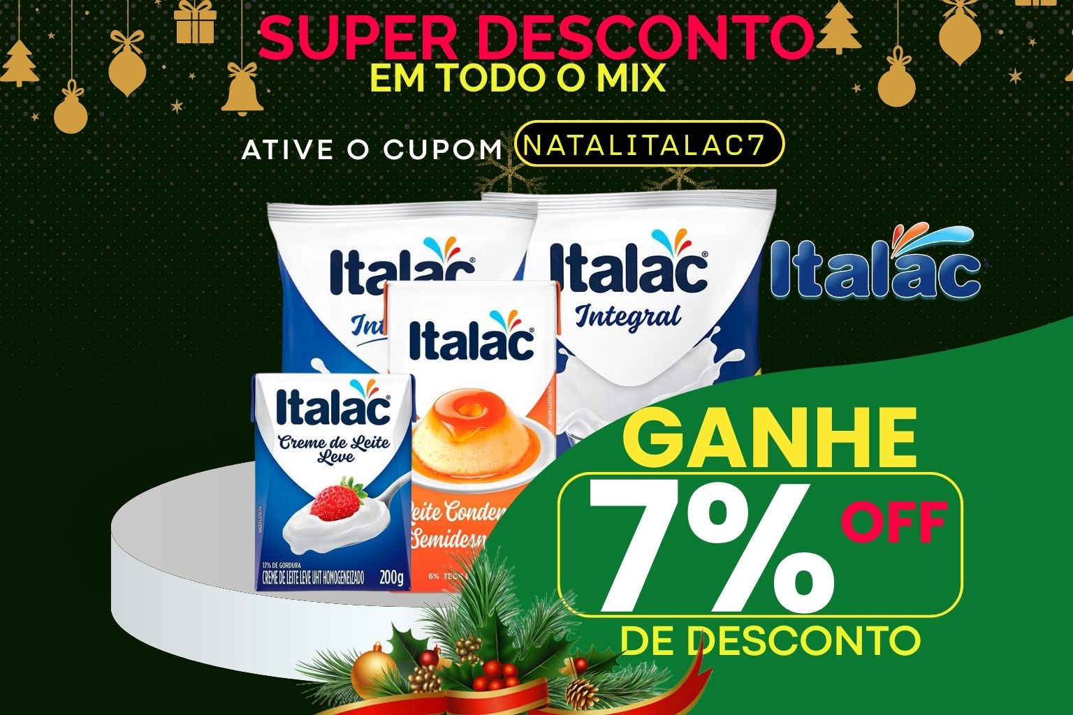 Ganhe 7% Desconto em Todo Mix Italac