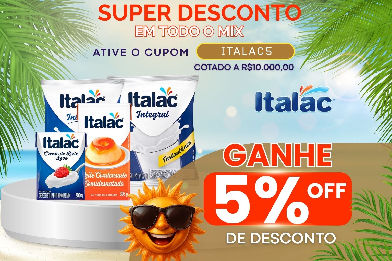 5% OFF em todo O MIX ITALAC
